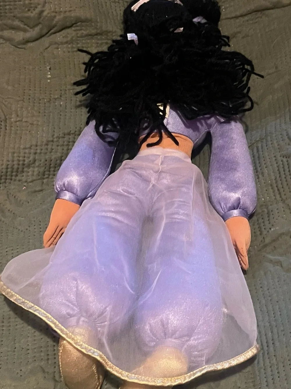 Purple Princess Doll Plush Toy with Gem Accent